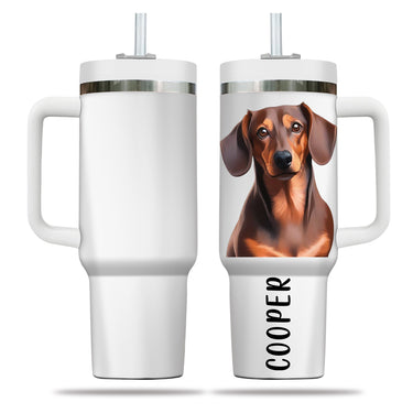 Custom Pet Photo Tumbler 40oz With Handle, Watercolor Pet Portrait From Photo Tumbler, Puppies Tumbler with Straw, Dog Lover Tumbler, Favorite Pet Tumbler, Stainless Steel Tumbler, Insulated Tumbler, Pet Photo Gift with Custom Pet Image 18